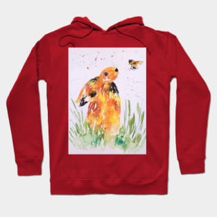 Quirky Hare and a bumble bee Hoodie